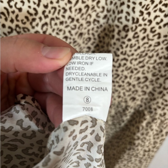PrettyGarden Leopard Print Tiered Midi Dress – Size Large - Picture 8 of 10